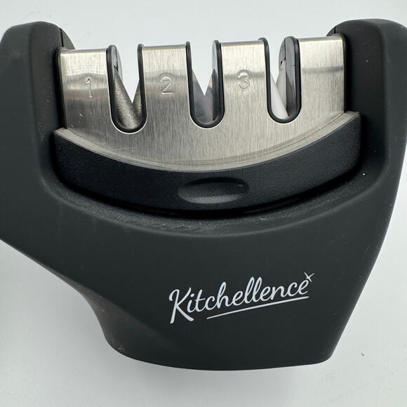 Kitchellence 3-Stage Knife Sharpener with Honing Rod, Ergonomic Handle, Kitchen - Picture 4 of 6